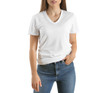 © Pixel-Shot - Young woman in stylish t-shirt on white background