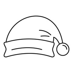 Sticker - Santa hat icon. Outline santa hat vector icon for web design isolated on white background