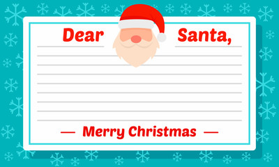 Sticker - Santa letter template concept background. Flat illustration of santa letter template vector concept background for web design