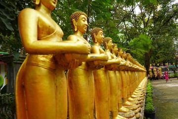 Wall Mural - Buddha statue in temple.