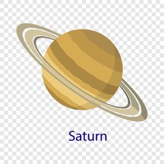 Wall Mural - saturn planet icon. flat illustration of saturn planet vector icon