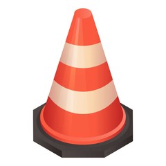 Sticker - Repair traffic cone icon. Isometric of repair traffic cone vector icon for web design isolated on white background