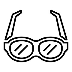Sticker - Eye glasses icon. Outline eye glasses vector icon for web design isolated on white background