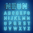 © Sebestyen Balint - Realistic neon font with wires and console, vector illustration
