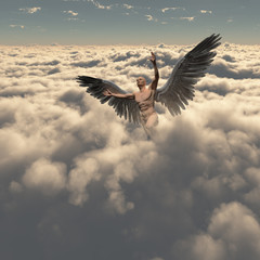 Wall Mural - angel in clouds