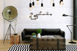 Livingroom design ,interior of industrial style, 3d Rendering, 3d illustration