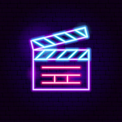 Poster - Movie Clapper Neon Sign