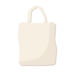 Wall Mural - jutebeutel Stofftasche Flat Design isoliert auf weißem Hintergrund
