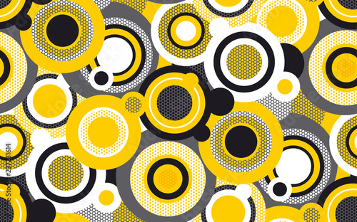 Color circles seamless pattern