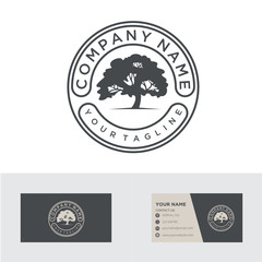 Poster - Tree of Life Seal / Emblem logo design and business card inspiration