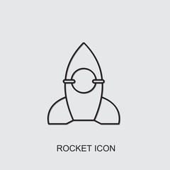 Canvas Print - rocket icon. line rocket icon from baby collection. Use for web, mobile, infographics and UI/UX elements. Trendy rocket icon.