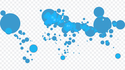 A blue and purple abstract background design with circles, vector illustration.