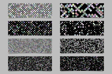 Wall Mural - abstract modern diagonal rounded square pattern banner background template set - vector graphic desi