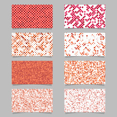 Sticker - red card background set - vector template designs with diagonal square pattern