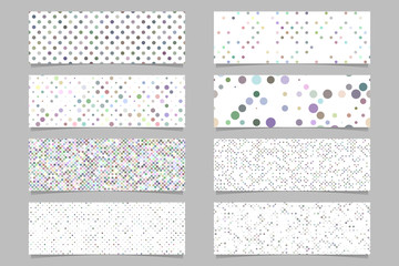 Wall Mural - abstract circle pattern banner background set - modern vector template designs