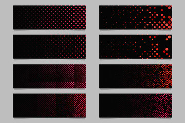 abstract circle pattern banner background set - vector template designs