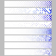 Wall Mural - color abstract dot pattern rectangular web banner background template design set