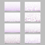 Fototapeta Boho - Abstract circle pattern mosaic card background template set - vector graphic design