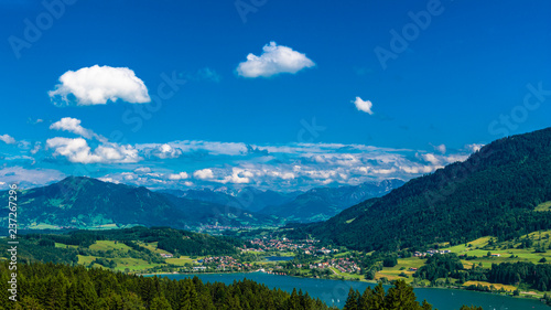 Obraz na płótnie Widok Alpsee i Immenstadt w AllgÃuu Bavaria Niemcy