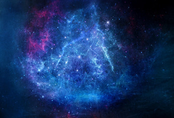 Wall Mural - artistic abstract colorful smooth electric galaxy background