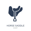 Horse saddle icon. Trendy flat vector Horse saddle icon on white background from Desert collection