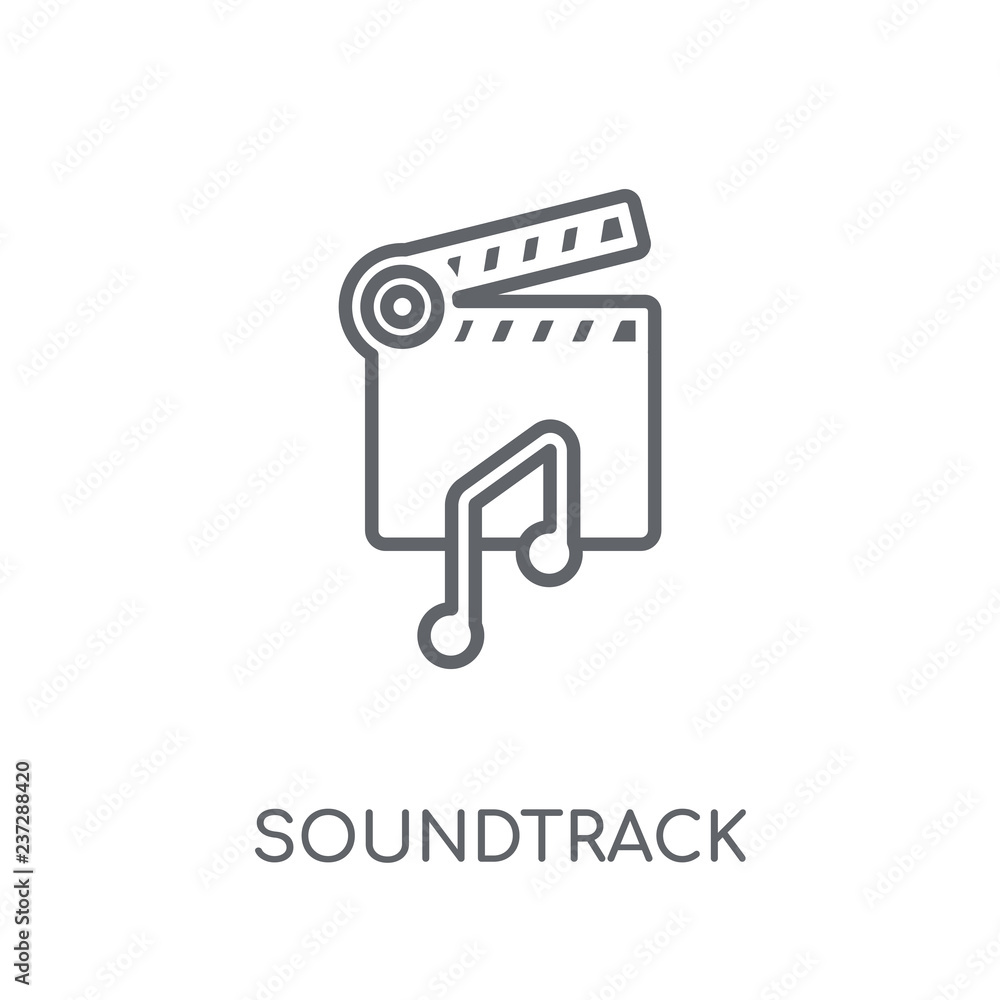 soundtrack linear icon. Modern outline soundtrack logo concept on white  background from Cinema collection Stock Vector | Adobe Stock, image size:1000x1000
