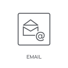 Email linear icon. Modern outline Email logo concept on white background from Communication collection