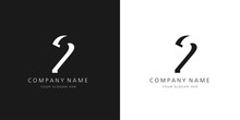 2 Logo Numbers Modern Black And White Design	