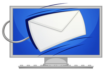 Mail on the computer screen