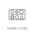 cookie cutter linear icon. Modern outline cookie cutter logo concept on white background from kitchen collection