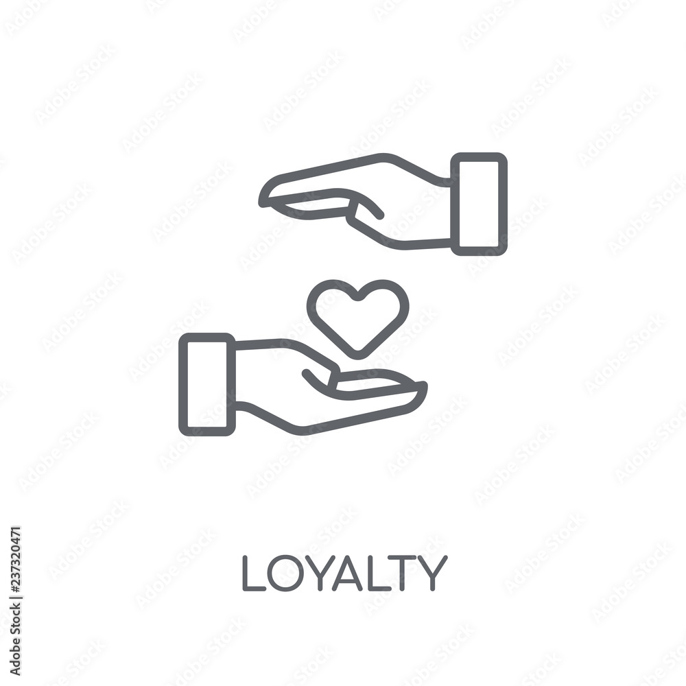 Loyalty linear icon. Modern outline Loyalty logo concept on white  background from Marketing collection Stock Vector | Adobe Stock, image size:1000x1000