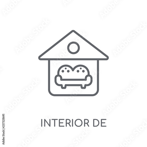 Interior Design Linear Icon Modern Outline Interior Design