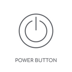 Power button linear icon. Modern outline Power button logo concept on white background from Smarthome collection