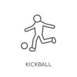 kickball linear icon. Modern outline kickball logo concept on white background from Sport collection