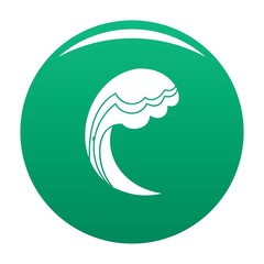 Canvas Print - Wave water ocean icon. Simple illustration of wave water ocean vector icon for any design green