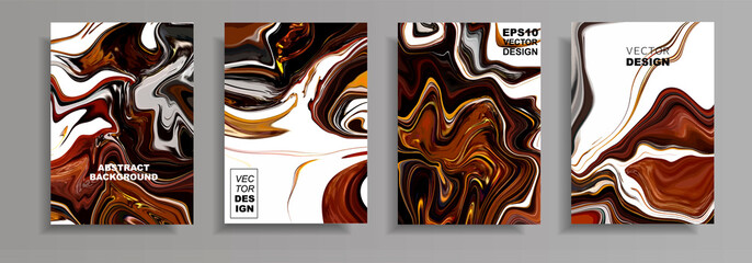 Modern design A4.Abstract marble ceramic texture of colored bright liquid paints. Plating of acrylic paints. Design presentations, print, flyer, business cards, invitations, calendars, websites