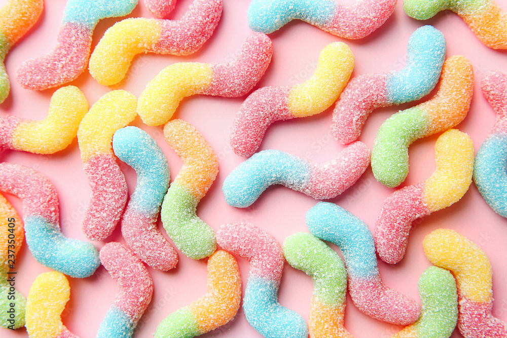 Tasty sweet sugar candies as background