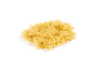 Wall Mural - A Farfalle pasta isolated on white background