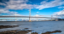 Queensferry Crossing And Forth Road Bridge