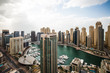 Aerial view of Dubai Marina skyline