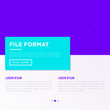 © AlexBlogoodf - File formats concept with thin line icons: doc, pdf, php, html, jpg, png, txt, mov, eps, zip, css, js. Modern vector illustration, print media template.