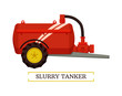 Slurry Tanker Machinery Icon Vector Illustration