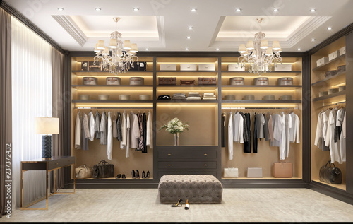 Luxury Dressing Room With Crystal Chandeliers Kaufen Sie