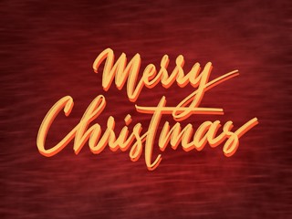 Poster - Merry Christmas handwriting calligraphy good use for any design you want.