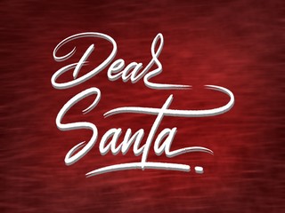 Poster - Dear santa handwriting calligraphy good use for any design you want.