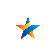Wall Mural - abstract star icon logo