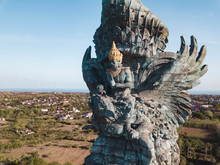 Indonesia, Bali, Aerial View Of GWK Park, Vishnu Statue And Garuda