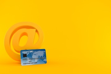 Wall Mural - E-mail symbol with credit card