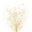 Explosion of Golden Confetti