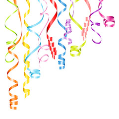 Wall Mural - Streamers Color Party Background Corner